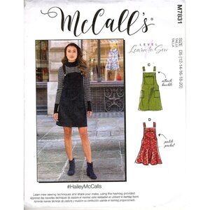 McCall's M7831 Misses 12 to 20 Jumper Learn to Sew Level 1 Uncut Sewing Pattern
